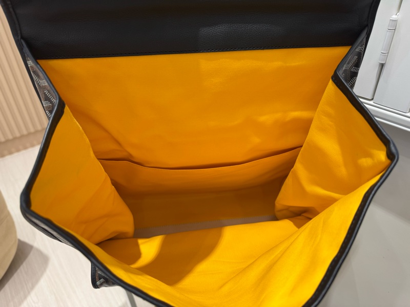 Goyard SAINT LEGER 中性雙扣翻 蓋折疊後背包（黑）-11