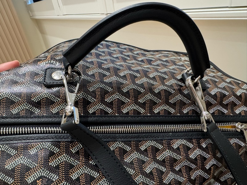Goyard SAINT LEGER 中性雙扣翻 蓋折疊後背包（黑）-13