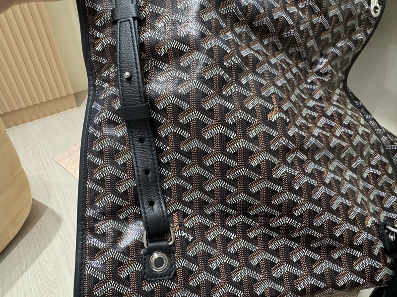 Goyard SAINT LEGER 中性雙扣翻 蓋折疊後背包（黑）-14