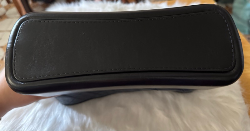 Chanel Gabrielle Hobo 中號深藍牛仔單寧藍色拼黑色金釦牛皮-7