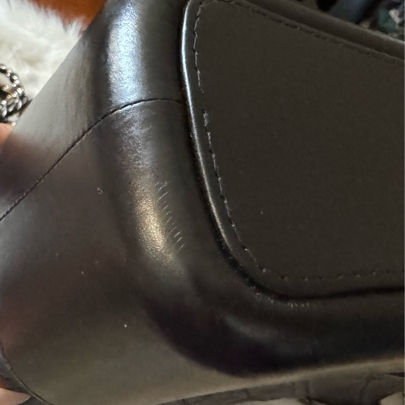 Chanel Gabrielle Hobo 中號深藍牛仔單寧藍色拼黑色金釦牛皮-9