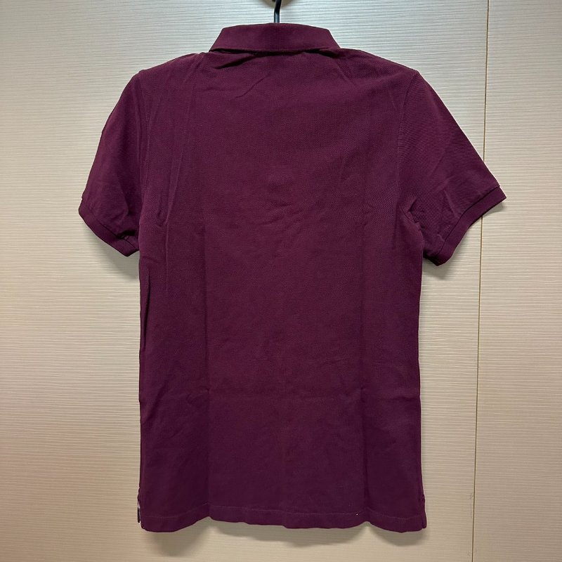 BURBERRY 酒紅色短袖棉質Polo衫-2