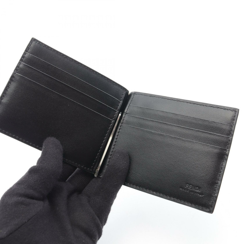 FENDI 卡夾 灰色 布料 錢夾 皮革 PVC 黑色 灰色 黃色 全新 男式-2