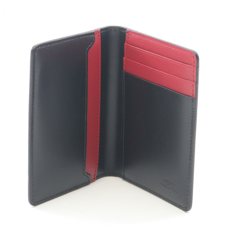 FENDI 暗影標誌卡包 7M0349AJF4F19KP 皮革 黑色 全新 男款-2