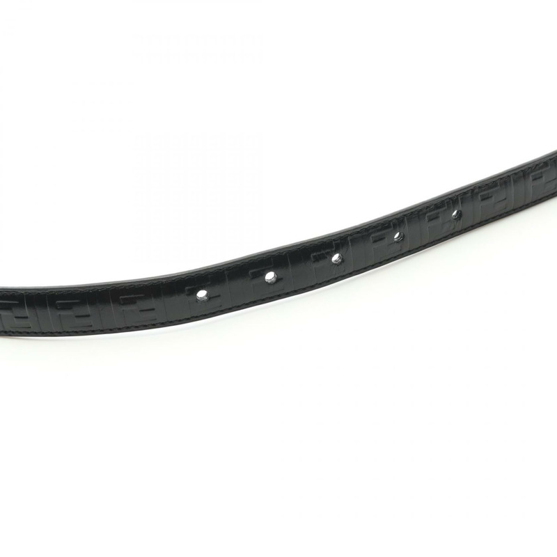 FENDI FF 標誌腰帶 8C0648AQ1VF04TX85 皮革黑色 85 碼 新款 女款-2