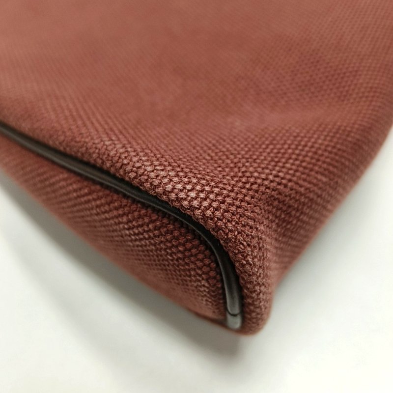 HERMÈS Heeboo 小號 愛馬仕紅色帆布手提包 銀色五金 J刻-8