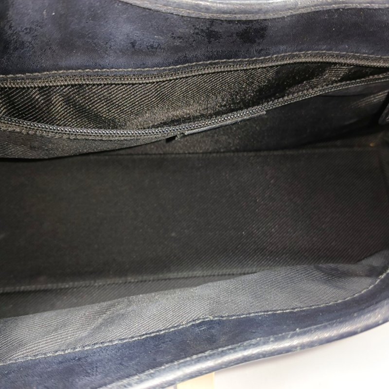 GUCCI Bardot 灰色帆布老花單肩包手提包 銀色五金-6