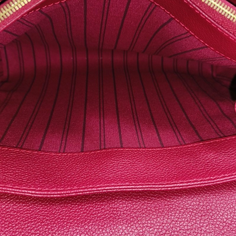 LOUIS VUITTON FASCINANTE 粉紫色牛皮老花壓紋單肩包斜背包 金色五金-6