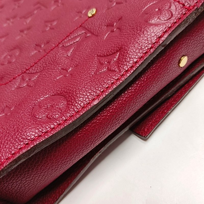 LOUIS VUITTON FASCINANTE 粉紫色牛皮老花壓紋單肩包斜背包 金色五金-11