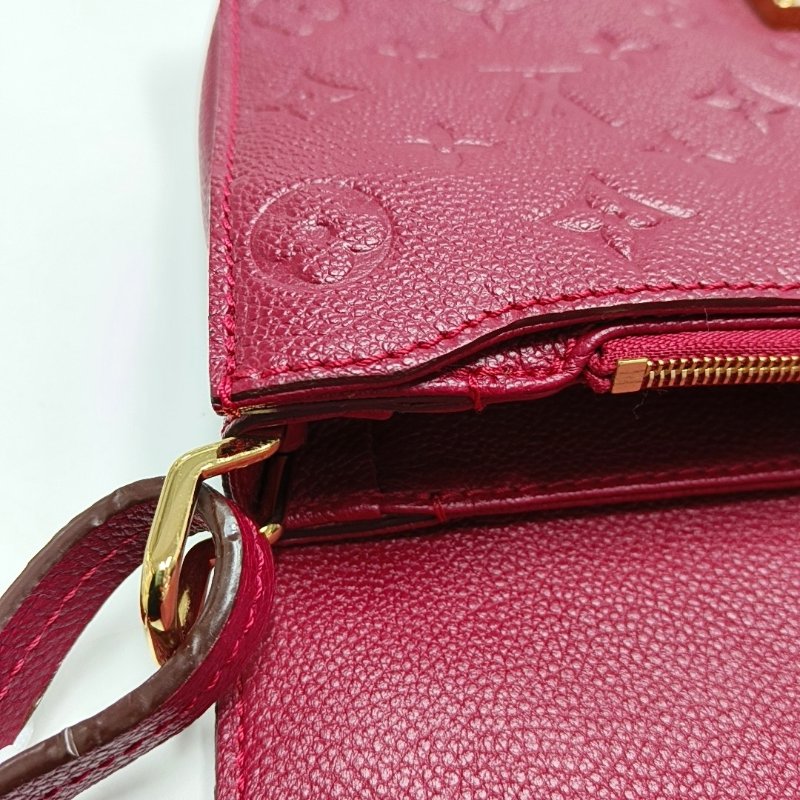 LOUIS VUITTON FASCINANTE 粉紫色牛皮老花壓紋單肩包斜背包 金色五金-13