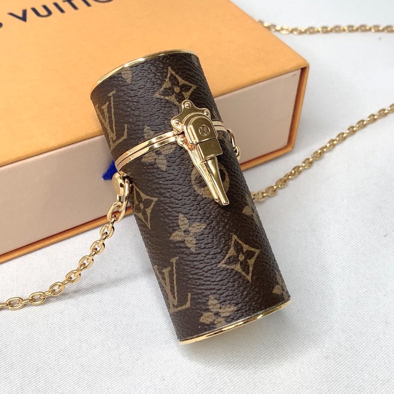 LV 老花鏈帶口紅唇膏盒-4