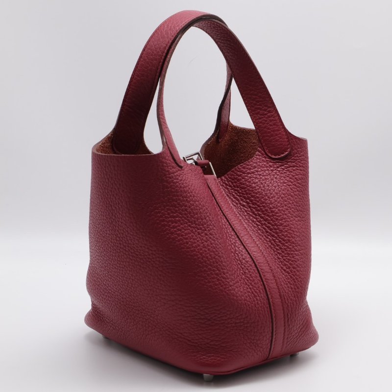 HERMES Picotin 18 - 石榴紅銀 T-2