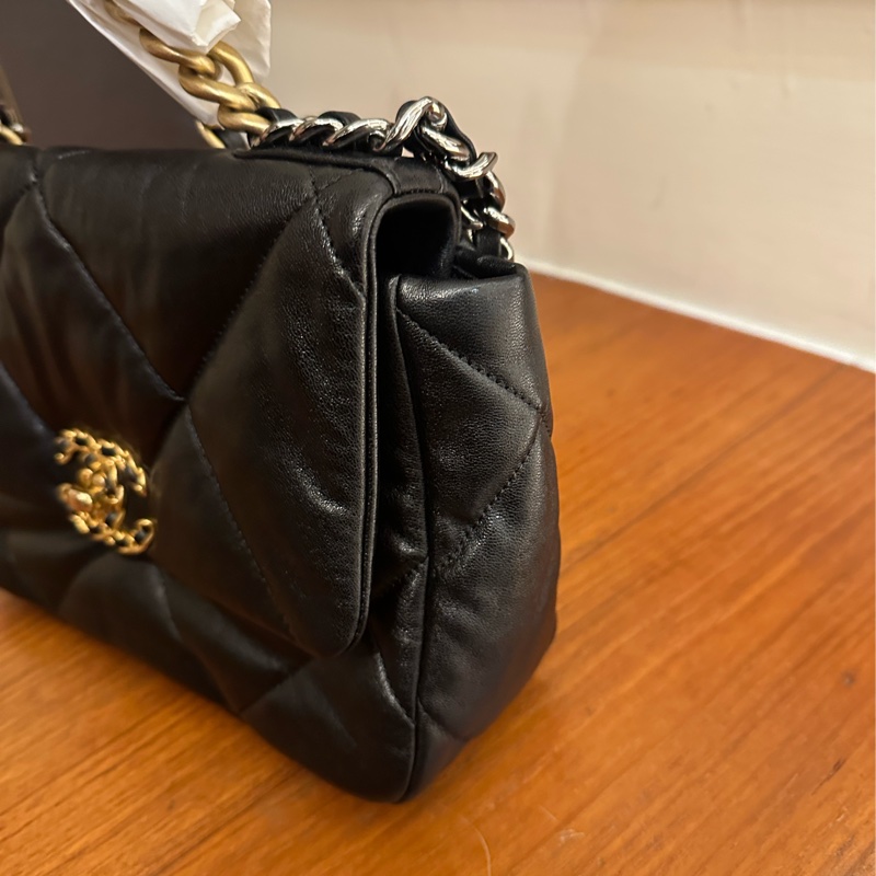 CHANEL 黑菱格19 26鍊包 保卡款-1