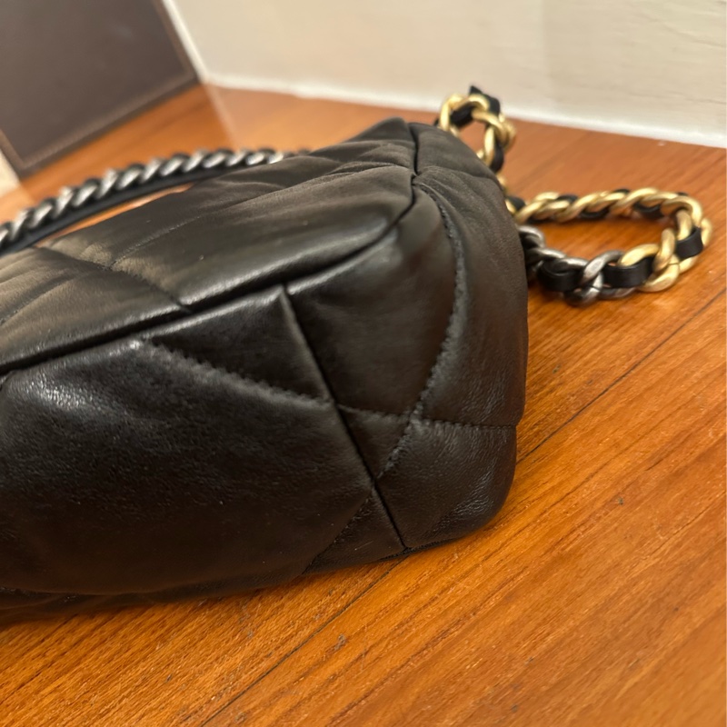 CHANEL 黑菱格19 26鍊包 保卡款-4