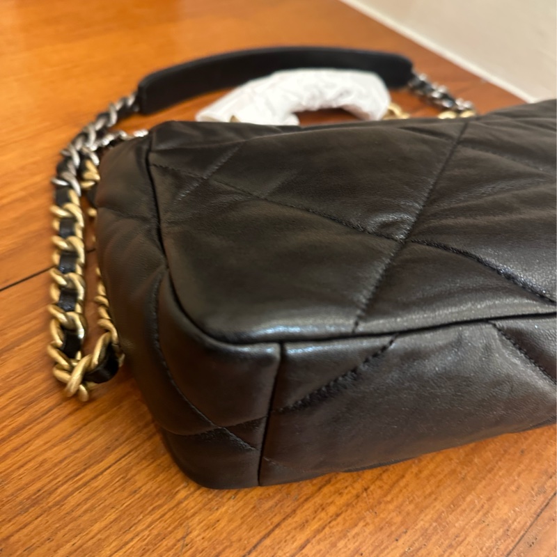 CHANEL 黑菱格19 26鍊包 保卡款-5