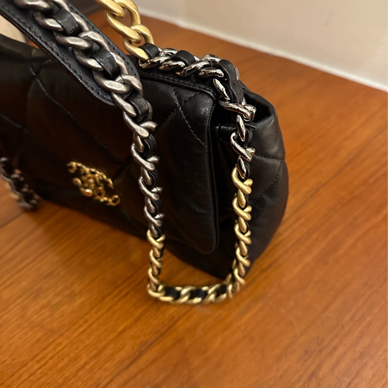 CHANEL 黑菱格19 26鍊包 保卡款-8