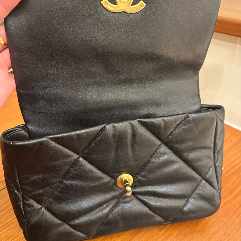 CHANEL 黑菱格19 26鍊包 保卡款-16
