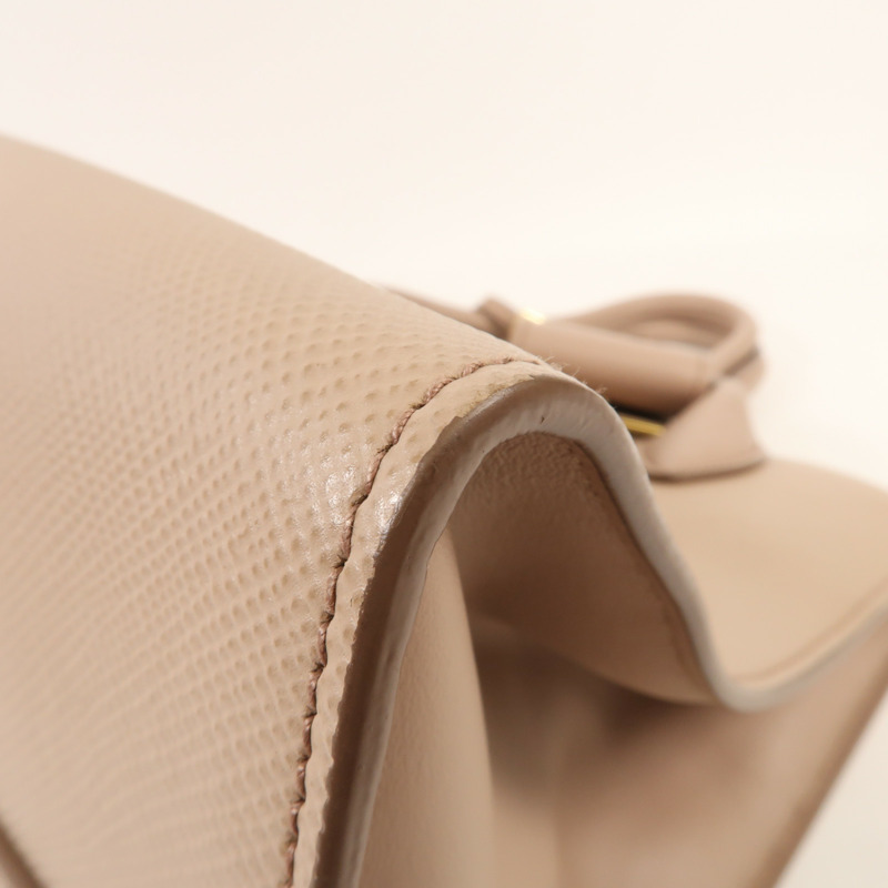 PRADA 牛皮皮革Monochrome金扣手挽肩背兩用袋-6