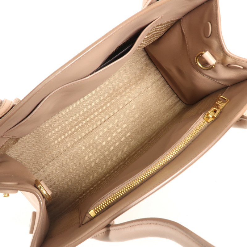 PRADA 牛皮皮革Monochrome金扣手挽肩背兩用袋-13