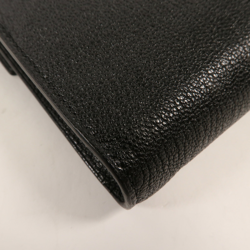 HERMES Chevre皮革Clic 16金扣肩背袋Noir-10