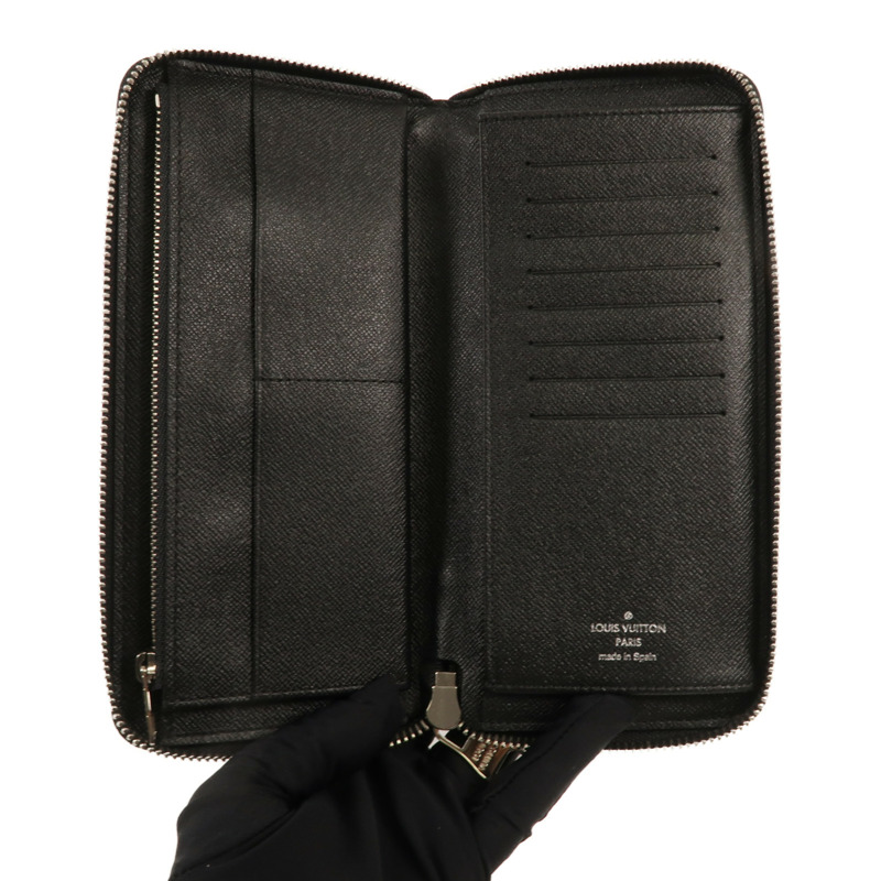LOUIS VUITTON Damier Graphite Zippy Wallet銀扣長錢包-6