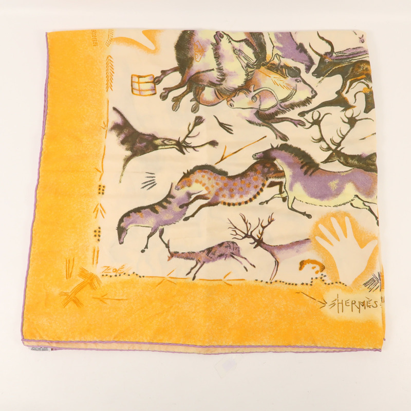 HERMES 絲質Scarf絲巾-1