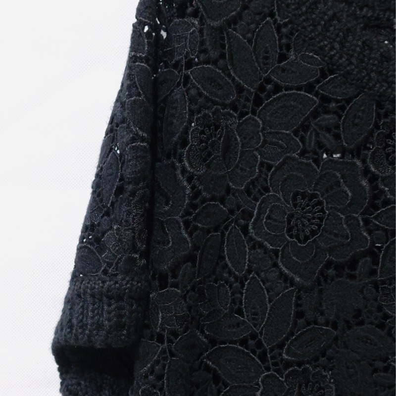 義大利精品ERMANNO SCERVINO立體蕾絲刺繡鏤空洋裝-3