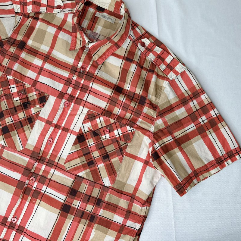BURBERRY 格紋短袖襯衫-5