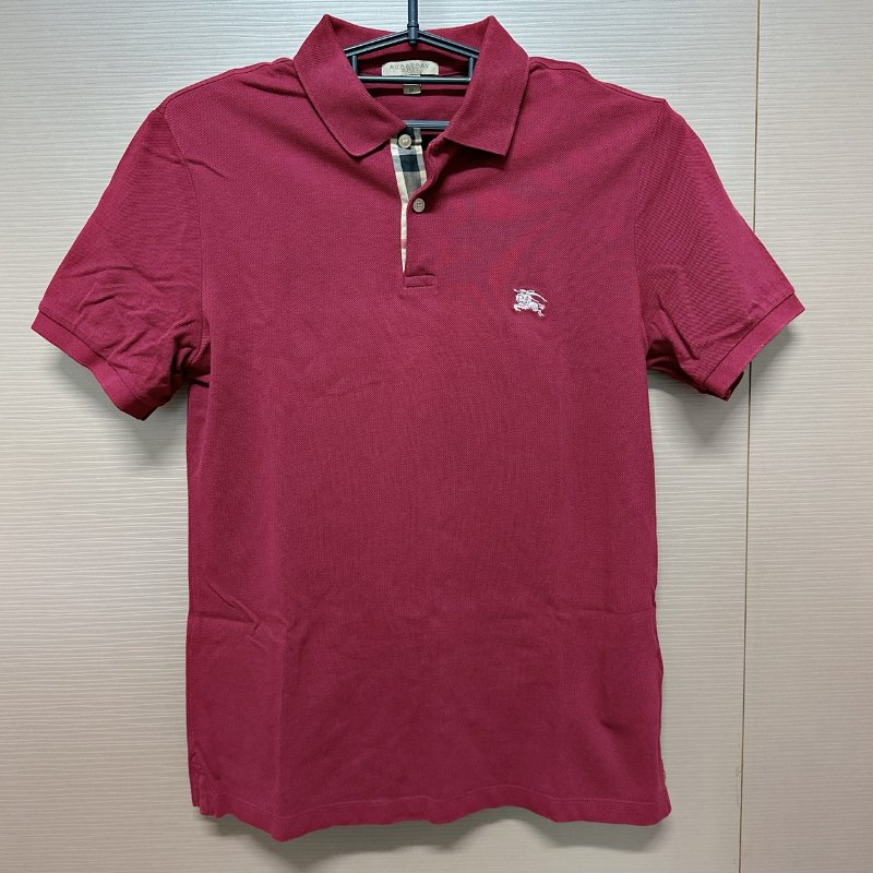 BURBERRY 桃紅棉質Polo衫-1