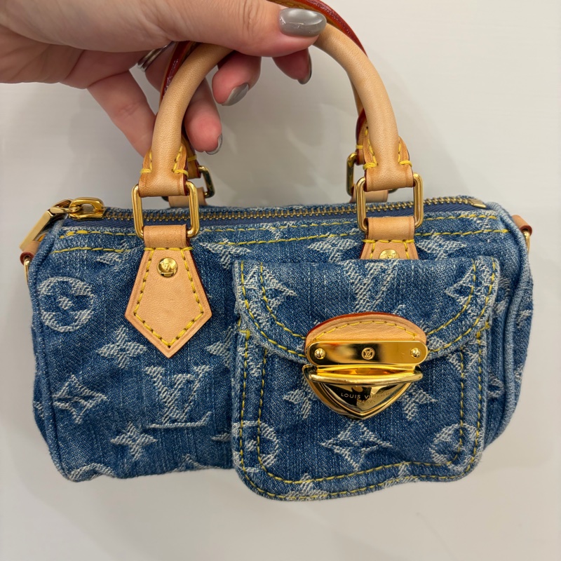 🌟絕版🌟LV 丹寧布金釦nano speedy M82950-0