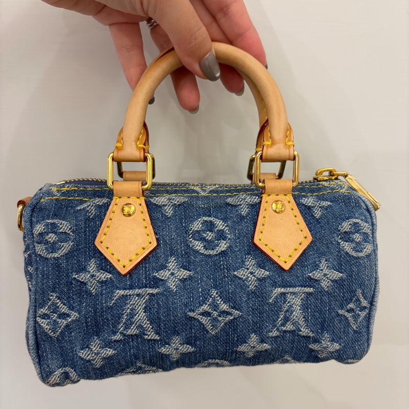 🌟絕版🌟LV 丹寧布金釦nano speedy M82950-1