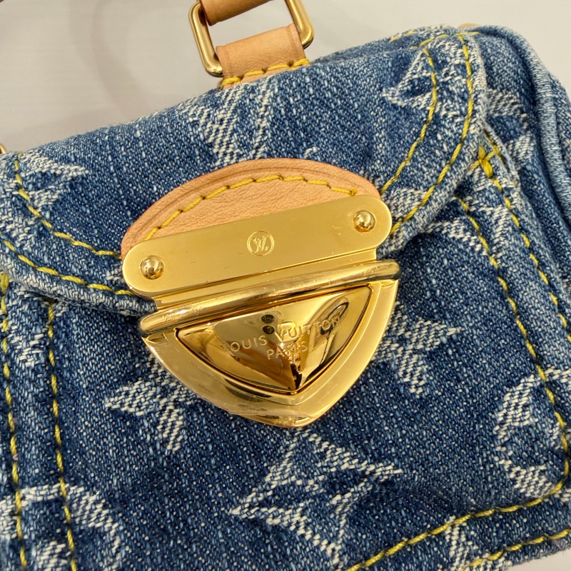 🌟絕版🌟LV 丹寧布金釦nano speedy M82950-6