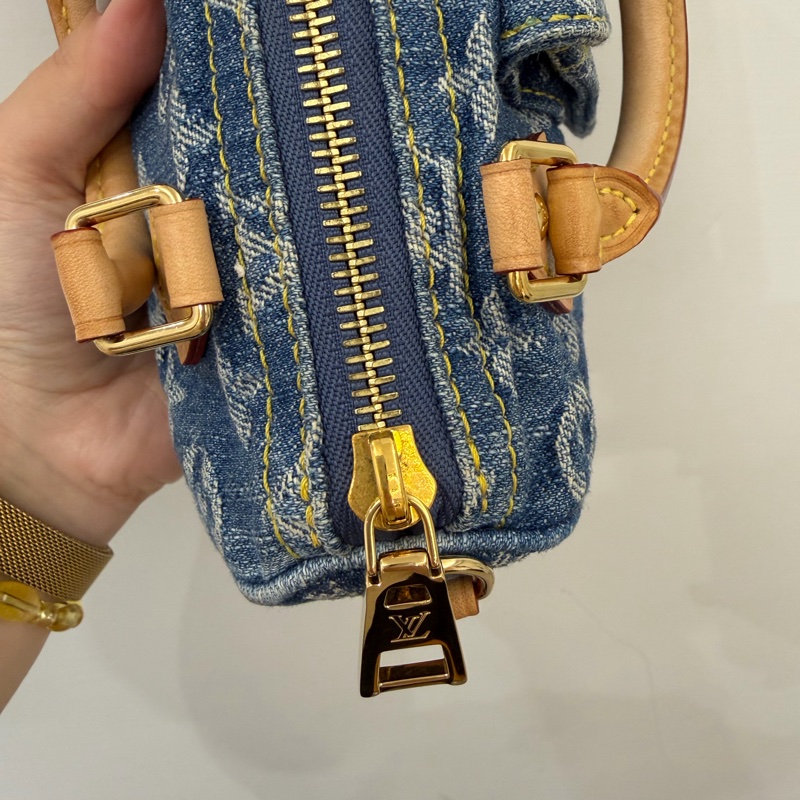 🌟絕版🌟LV 丹寧布金釦nano speedy M82950-7