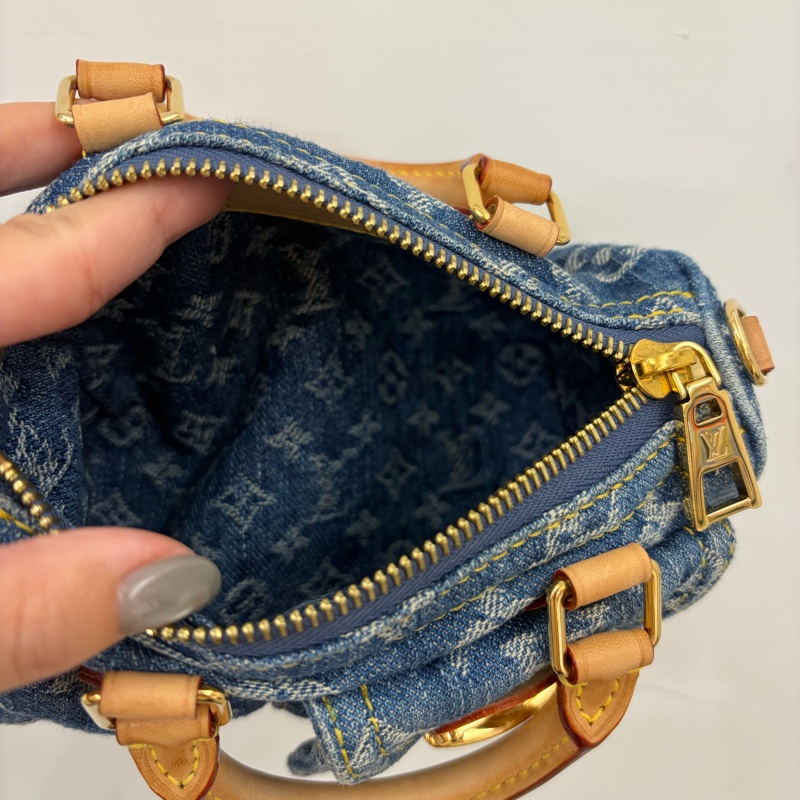 🌟絕版🌟LV 丹寧布金釦nano speedy M82950-8