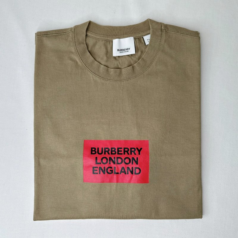 BURBERRY 短袖標誌印花棉質T恤-0