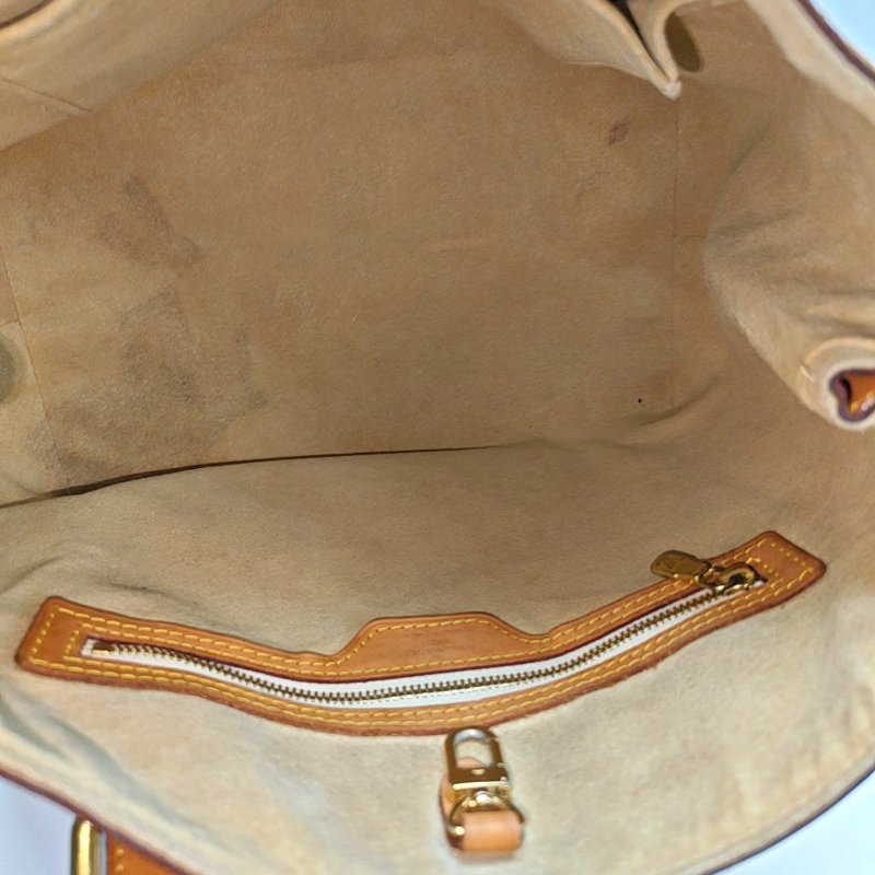 LOUIS VUITTON HAMPSTEAD 小號 白色塗層帆布棋盤格手提包單肩包 金色五金-6