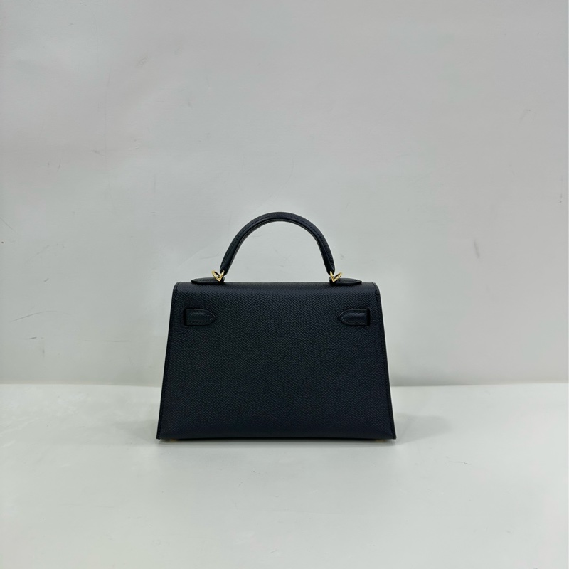 Hermes 黑金mini Kelly二代 Epsom皮 U刻 copy購證-2