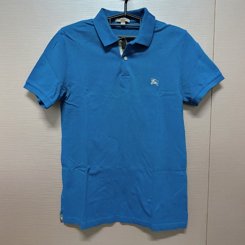 BURBERRY 藍色棉質Polo衫-1