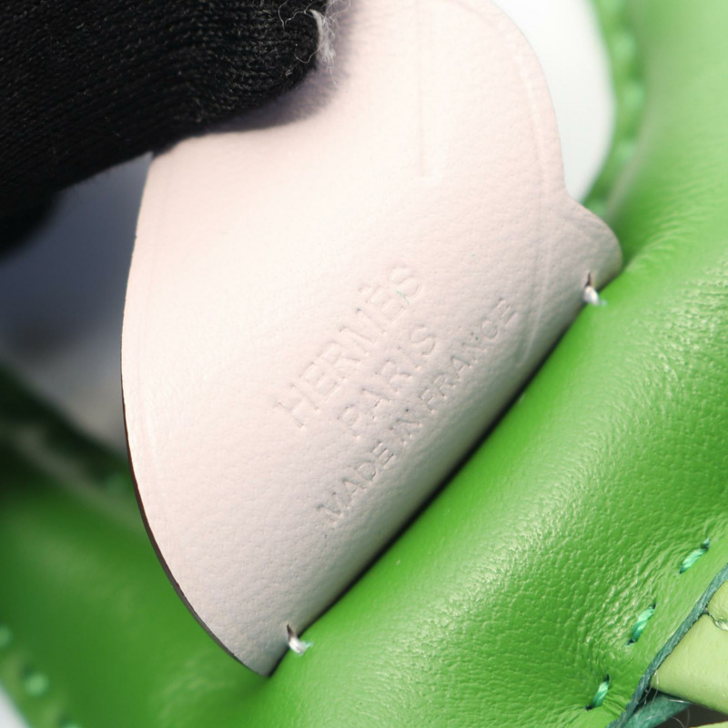 HERMES Rodeo Pegasus PM 吊飾 Agneau milo Swift 皮革 綠色 粉紅色 二手 W-2