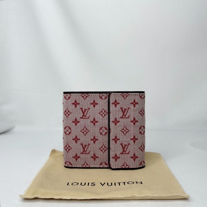 LV 單寧老花帆布短夾-0