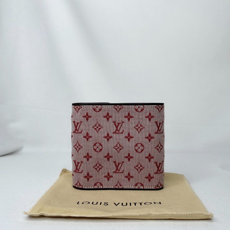 LV 單寧老花帆布短夾-1