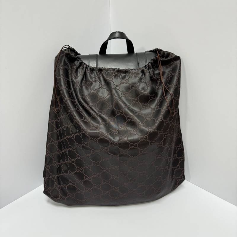 （極新🎁） GUCCI Supreme 黑老花 明星同款 後背包🎒專櫃11萬！-14