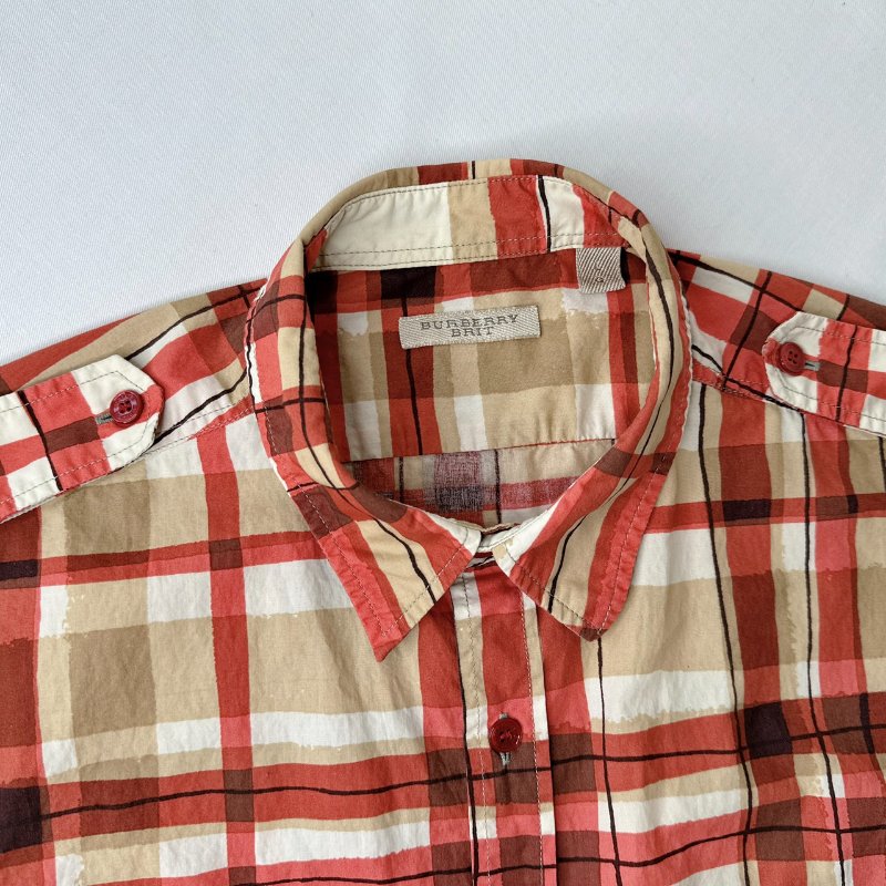 BURBERRY 格紋短袖襯衫-3