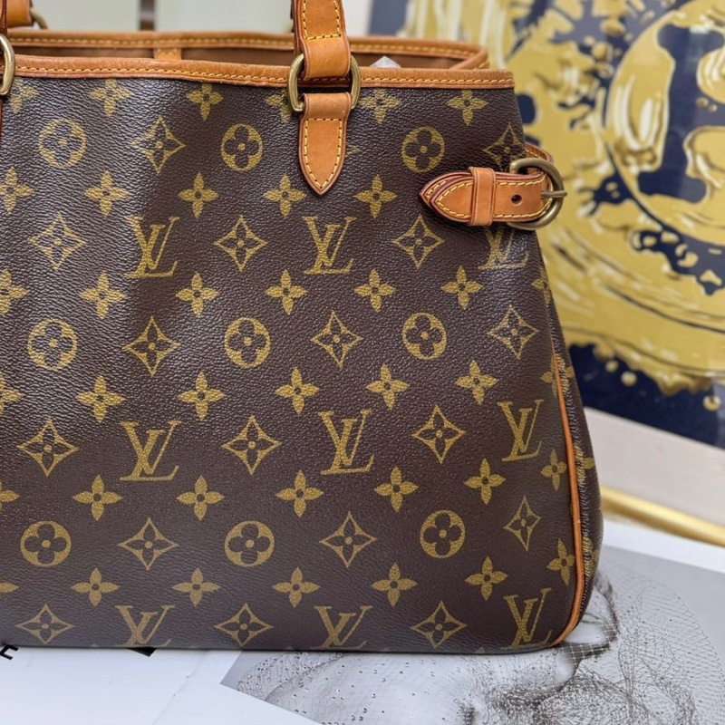 【閒置❤️】 LV 中古老花橫版南瓜包 單肩 手提包-4