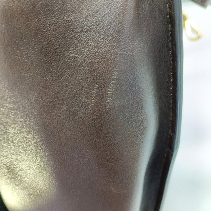 PRADA 托特包 棕色牛皮標誌斜背包手提包單肩包金色五金 可拆式肩帶-14