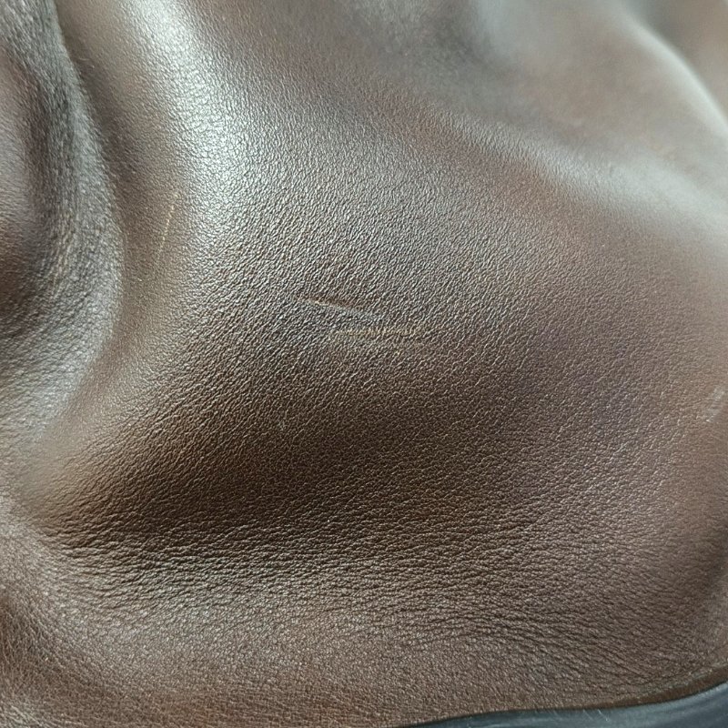 PRADA 托特包 棕色牛皮標誌斜背包手提包單肩包金色五金 可拆式肩帶-15