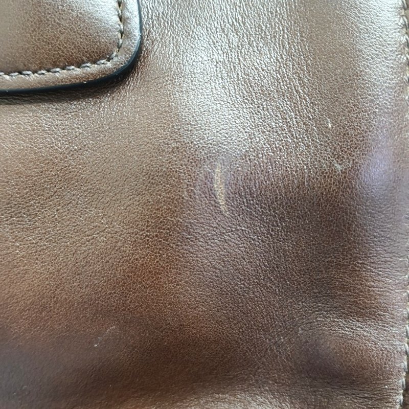 PRADA 托特包 棕色牛皮標誌斜背包手提包單肩包金色五金 可拆式肩帶-19