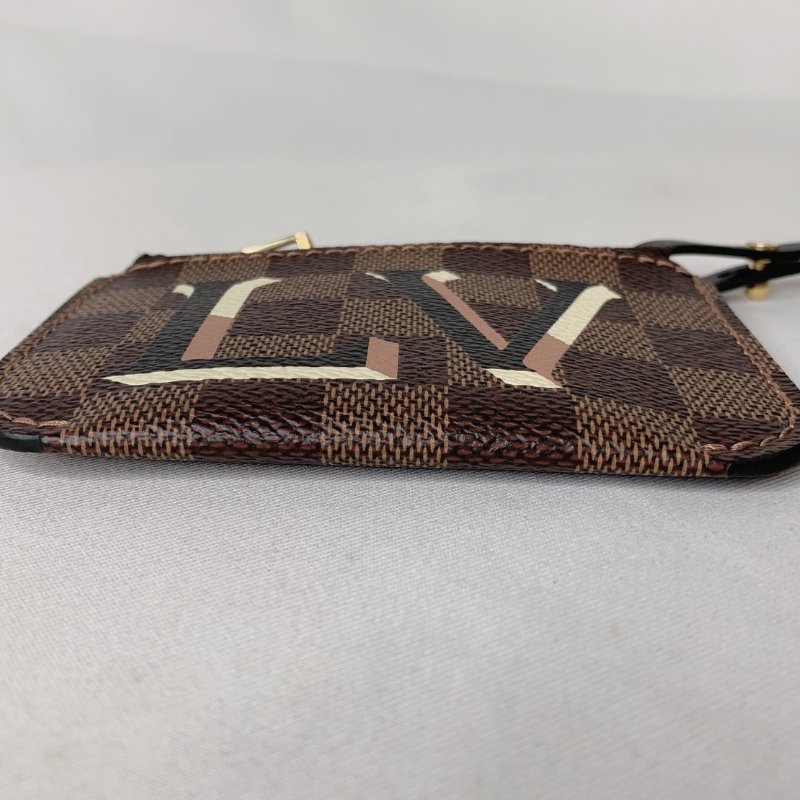 LV 棋盤格一字拉鏈零錢包-7