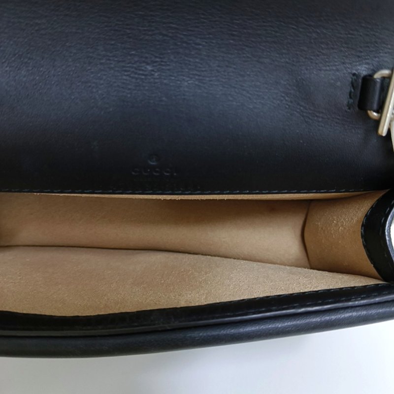 GUCCI Dionysus 超迷你 黑色絲絨虎頭鑲嵌酒神包斜背包單肩包 銀色五金 可拆式肩帶-6