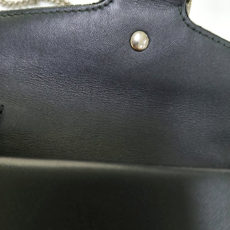 GUCCI Dionysus 超迷你 黑色絲絨虎頭鑲嵌酒神包斜背包單肩包 銀色五金 可拆式肩帶-7